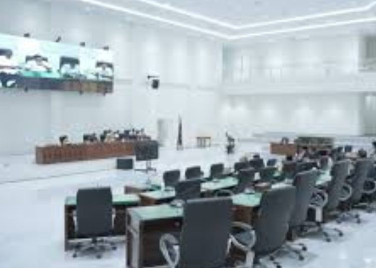 Suasana rapat paripurna di gedung DPRD Bojonegoro.