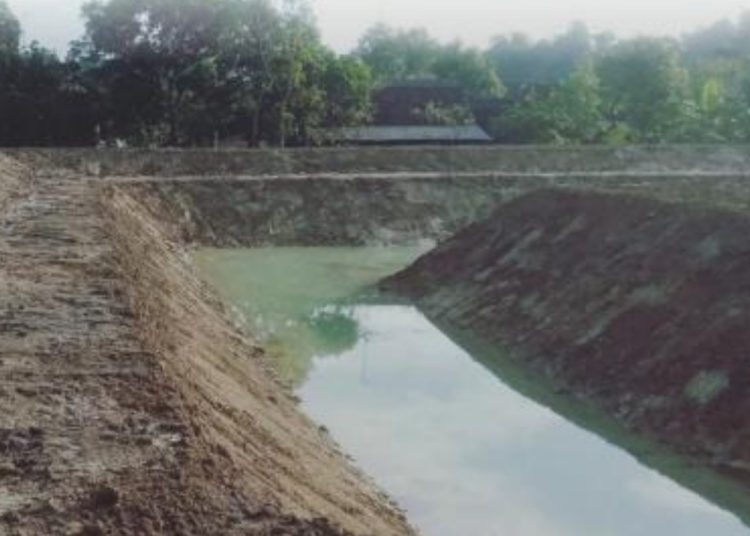 Embung yang berada di Desa Tumbrasanom, Kecamatan Kedungadem, Bojonegoro.