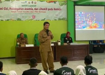 Workshop Edukasi Gizi, Pencegahan Anemia dan Life Skill pada Remaja bagi Insan GenRe (Generasi Berencana) dan Pusat Informasi dan Konseling remaja yang digelar di Ruang Utama Lantai 2 Gedung DP3AKB Bojonegoro.