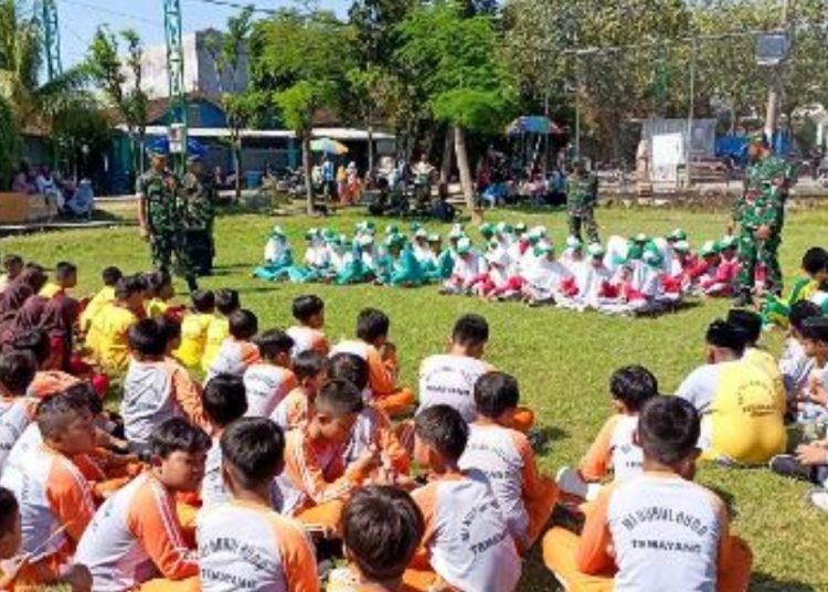 Kegiatan penguatan bela negara yang diselenggarakan oleh Kodim 0813 Bojonegoro.