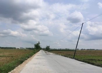 Foto ilustrasi, salah satu proyek pekerjaan jalan yang dikerjakan di Kabupaten Bojonegoro.