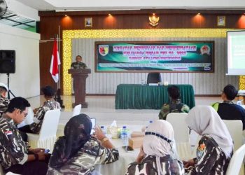 Kegiatan Pembinaan dan Pemberdayaan Keluarga Besar TNI (KBT) di gedung Ahmad Yani Markas Kodim 0813 Bojonegoro.