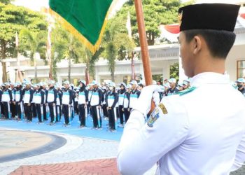 Pelepasan kontingen Jawa Timur yang akan berlaga di ajang Pekan Olahraga Pelajar Nasional (POPNAS) XVI Tahun 2023.