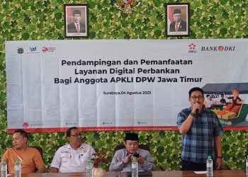 Kegiatan Pendampingan dan Pemanfaatan Layanan Digital Perbankan yang digelar di aula Kecamatan Gedangan, Sidoarjo.