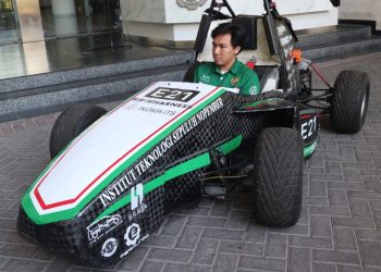 Mobil listrik formula yang disiapkan mengikuti Formula Society Automotive Engineer (FSAE) Japan 2023.