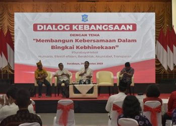 Dialog Kebangsaan yang digelar Pemkot Surabaya bersama Forum Pembauran Kebangsaan (FPK) Surabaya di Graha Sawunggaling.