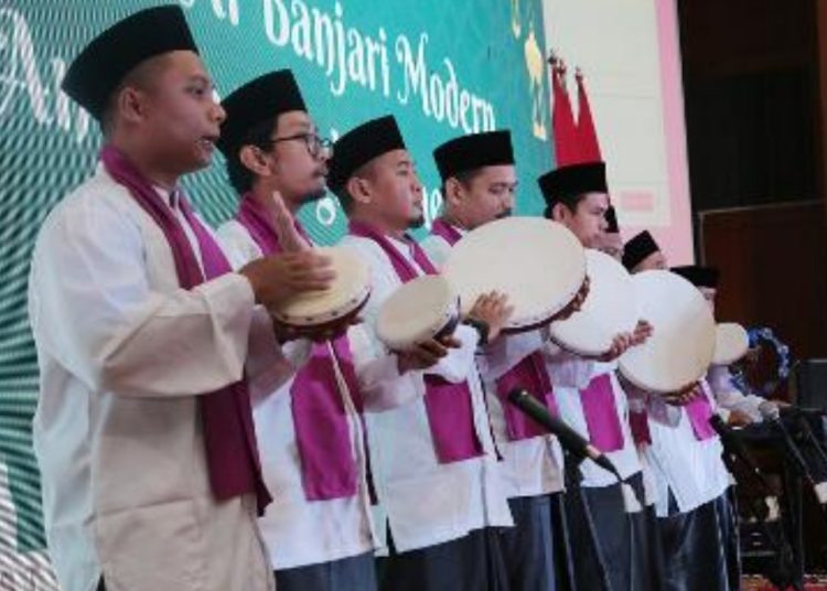 Salah satu penampilan peserta Festival Al Banjari Modern.