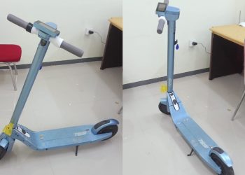 Kendaraan elektrik micromobility berupa skuter yang dapat digunakan untuk berpergian dalam jarak dekat.