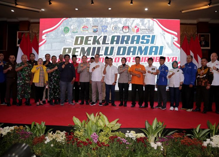Deklarasi Damai Pemilu 2024 di Graha Sawunggaling.