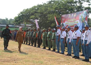 Upacara penutupan TNI Manunggal Membangun Desa (TMMD) Imbangan Tahun 2023 di Desa Gondang, Kecamatan Gondang, Kabupaten Bojonegoro.