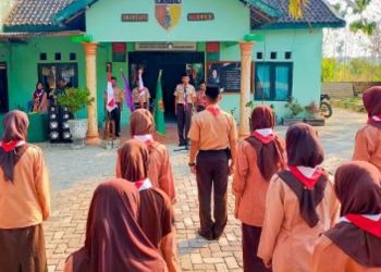 Pelantikan anggota baru Saka Wira Kartika Pangkalan Koramil 22/Trucuk Kodim 0813 Bojonegoro.