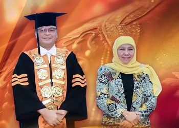 Gubernur Jawa Timur Khofifah Indar Parawansa dan Kepala Lembaga Administrasi Negara Prof. Dr. Adi Suryanto, S.Sos., M.Si., CHRM.