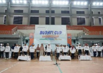 Pembukaan Bupati Cup tahun 2023 di GOR Utama Bojonegoro.