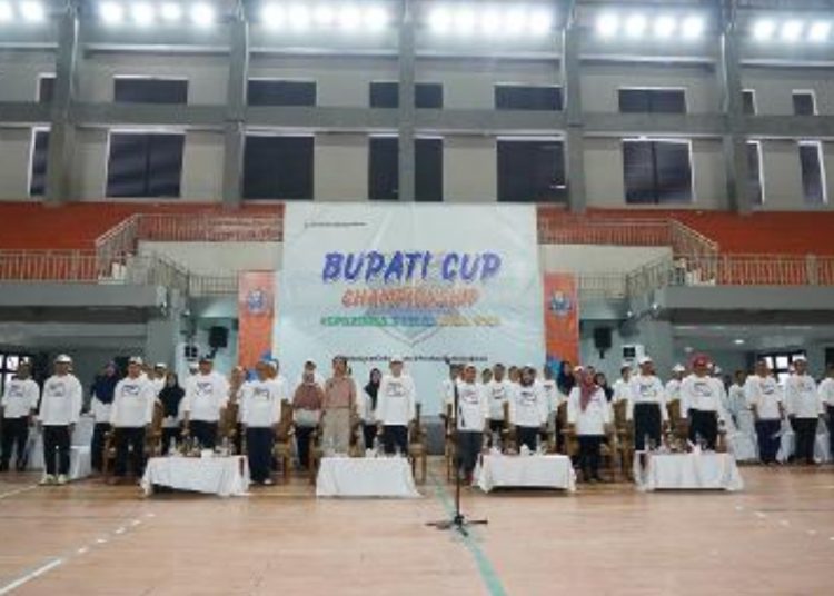 Pembukaan Bupati Cup tahun 2023 di GOR Utama Bojonegoro.
