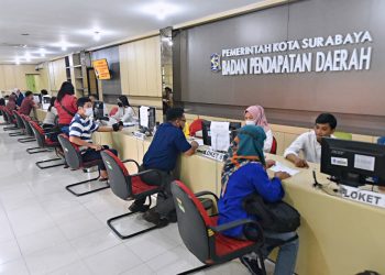 Foto ilustrasi, suasana pelayanan.pajak di Badan Pendapatan Daerah Kota Surabaya.