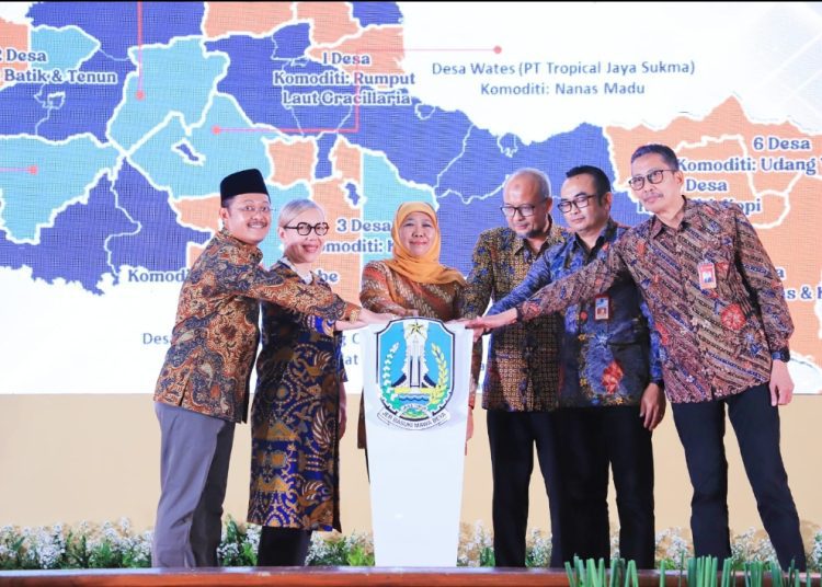 Gubernur Jawa Timur Khofifah Indar Parawansa membuka Gebyar Ekspor Jatim Berdaya di Graha Samudra Bumimoro Surabaya.