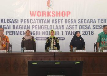 Workshop optimalisasi pencatatan aset desa secara tertib sebagai bagian pengelolaan aset desa di Pendopo Malowopati, Pemkab Bojonegoro.