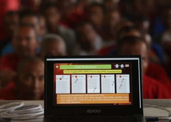 Sosialisasi pemilu 2024 di Liponsos Keputih Surabaya.