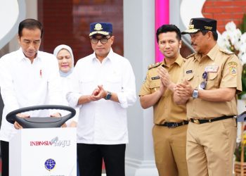 Presiden RI Joko Widodo meresmikan Terminal Tipe A Purboyo Kota Madiun dan Terminal Tipe A Patria Kota Blitar di Terminal Tipe A Purworejo, Jawa Tengah.