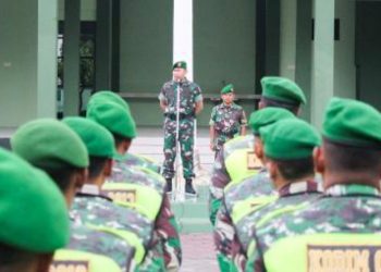 Apel gelar pasukan di Kodim 0813 Bojonegoro.