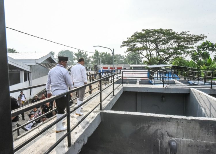 Instalasi pengolahan air limbah di Rumah Potong Hewan khusus babi di kawasan Banjar Sugihan.