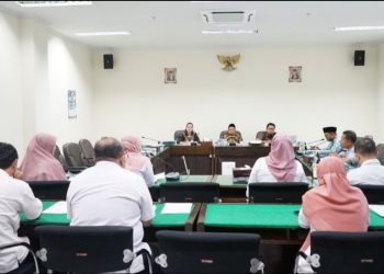 Rapat Kerja Panitia Khusus Laporan Keterangan Pertanggungjawaban (LKPJ) Bupati Tahun 2023 di DPRD Bojonegoro.