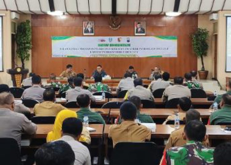 Rapat koordinasi Anugerah Patriot Jawi Wetan di Pemkab Bojonegoro.