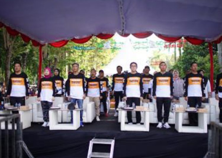 Peluncuran tahapan oemilihan bupati dan wakil bupati 2024 yang diselenggarakan Komisi Pemilihan Umum Bojonegoro.