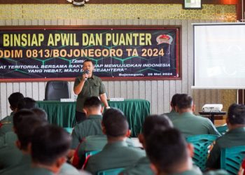 Kegiatan Pembinaan Kesiapan Aparat Kewilayahan dan Kemampuan Teritorial di Kodim Bojonegoro.
