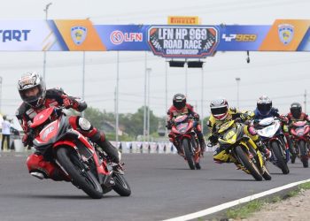 Ajang balap LFN HP969 Road Race Championship 2024 di sirkuit Gelora Bung Tomo.
