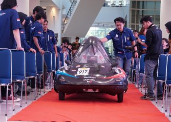 Peluncuran mobil Sapuangin XI Evo 3 yang akan berlaga di ajang Shell Eco Marathon (SEM) Asia Pacific and Middle East 2024.