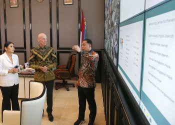 Dubes Belanda untuk Indonesia, Lambert Grijns bersama Wali Kota Surabaya Eri Cahyadi.