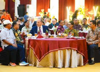 Welcome Diner Joint Working Group Indonesia-Prancis di Gedung Negara Grahadi, Surabaya.