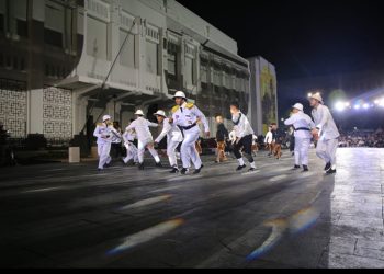 Salah satu penampilan yang ditunjukkan pada grang launching Kota Lama Surabaya.