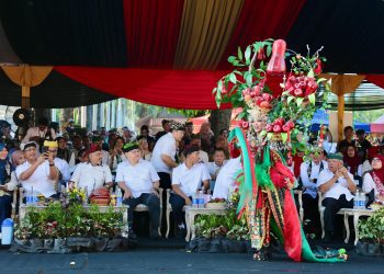 Gelaran Banyuwangi Ethno Carnival tahun 2024 yang dilaksanakan di Taman Blambangan Banyuwangi.