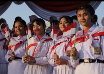 Foto ilustrasi, tim paduan suara pada upacara HUT Kemerdekaan RI ke-78 pada tahun 2023 lalu.