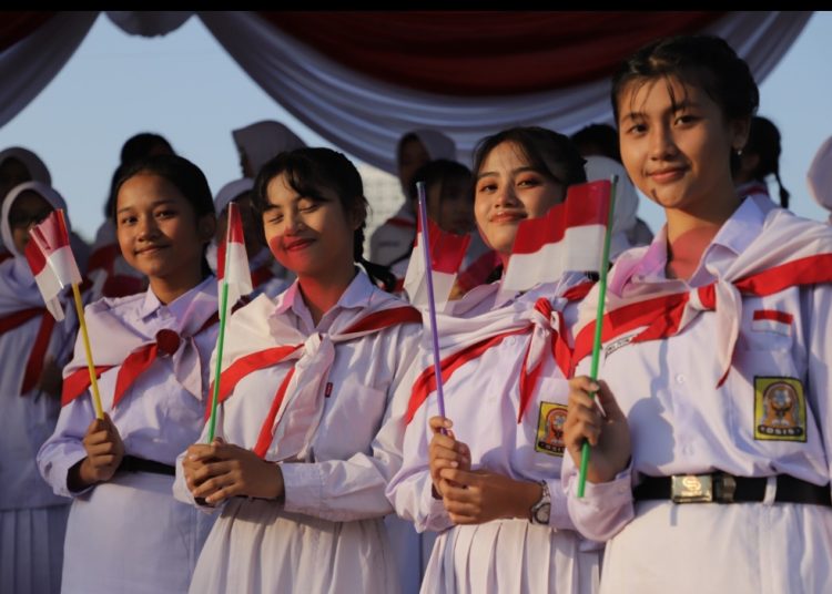 Foto ilustrasi, tim paduan suara pada upacara HUT Kemerdekaan RI ke-78 pada tahun 2023 lalu.