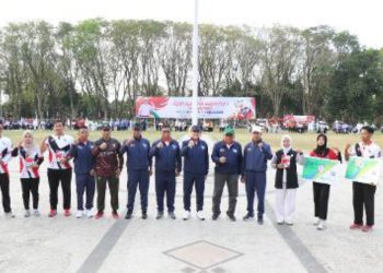 Pembukaan Porkab Bojonegoro yang dilaksanakan di Alun-Alun Bojonegoro.