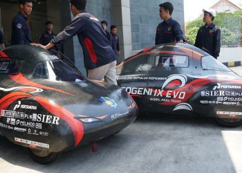 Mobil Nogogeni VII dan Nogogeni IX Evo yang akan diikutkan pada ajang Kontes Mobil Hemat Energi 2024.