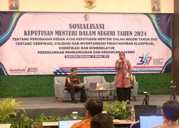 Sosialisasi Kepmendagri tentang Perubahan Kedua Atas Keputusan Menteri Dalam Negeri tahun 2021 tentang Hasil Verifikasi, Validasi dan Inventarisasi Pemutakhiran Klasifikasi, Kodefikasi dan Nomenklatur Perencanaan Pembangunan dan Keuangan Daerah.