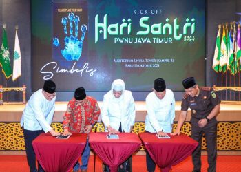 Kick Off Hari Santri PWNU Jawa Timur Tahun 2024 di Auditorium Unusa Tower Surabaya.