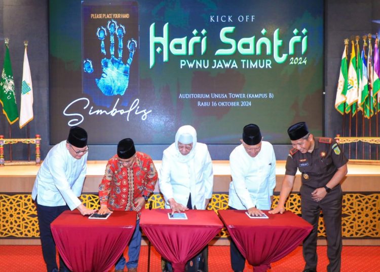 Kick Off Hari Santri PWNU Jawa Timur Tahun 2024 di Auditorium Unusa Tower Surabaya.