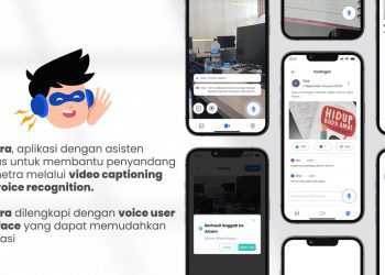 Tampilan fitur Ainetra, karya tim mahasiswa ITS, yang dilengkapi asisten cerdas dan teknologi voice user interface untuk mendukung kemandirian penyandang tunanetra.