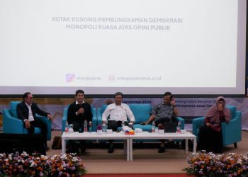 Diskusi publik yang digelar di Gedung Kuliah Bersama (GKB) 1 UPN Veteran Jatim.