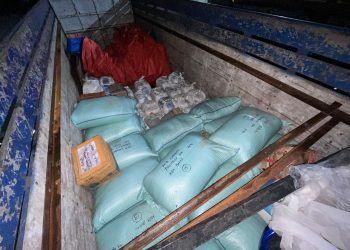 Barang bukti yang diamankan di Pelabuhan Multipurpose Pelindo, Wae Kelambu, Labuan Bajo.