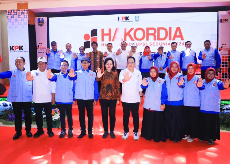 Peringatan Hari Anti Korupsi Sedunia di Taman Candra Wilwatikta Pandaan, Pasuruan.