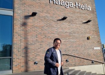 Mahasiswa Departemen Manajemen Bisnis ITS Bima Surya Samudra saat menjalani program Erasmus+Global Exchange di Haaga-Helia University of Applied Sciences, Finlandia.
