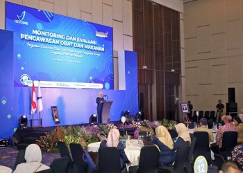 Monitoring dan Evaluasi Pengawasan Obat dan Makanan oleh BPOM Kota Surabaya yang digelar di Hotel Westin, Jalan Raya Lontar, Surabaya.