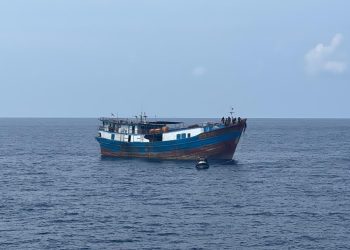 KM Scania I yang mengalami kerusakan mesin di Laut Bali.