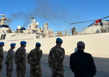 Pelepasan KRI Diponegoro-365 di Port of Beirut, Lebanon.